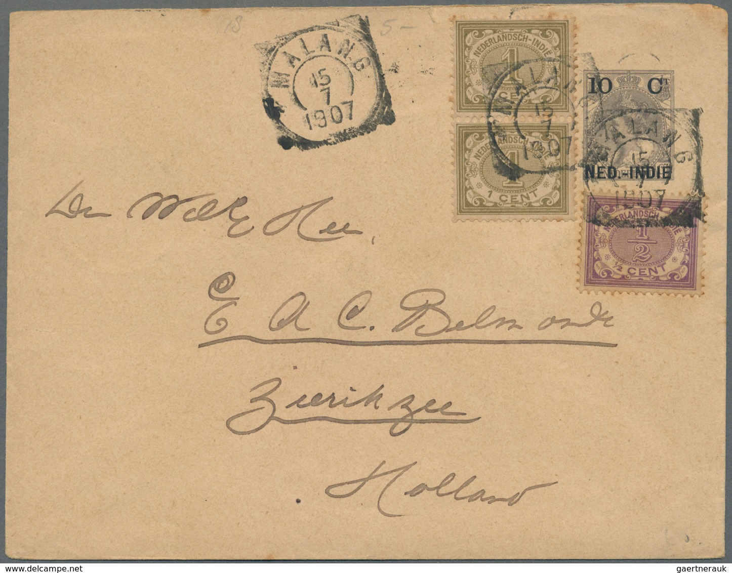 Niederländisch-Indien: 1888/1932, Used Stationery Envelopes (10, Inc. Uprates For Airmail Or Foreign - Indes Néerlandaises