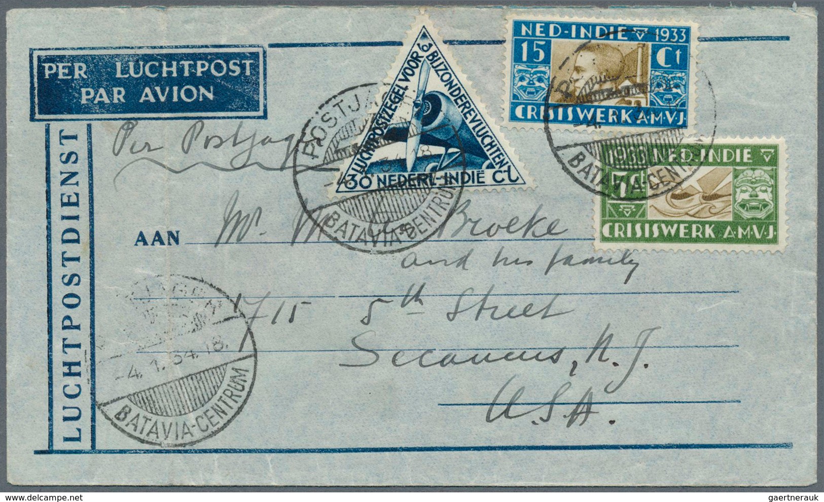 Niederländisch-Indien: 1922/1948, Comprehensive Collection Of 37 Covers With Focus On Airmail Covers - Indes Néerlandaises