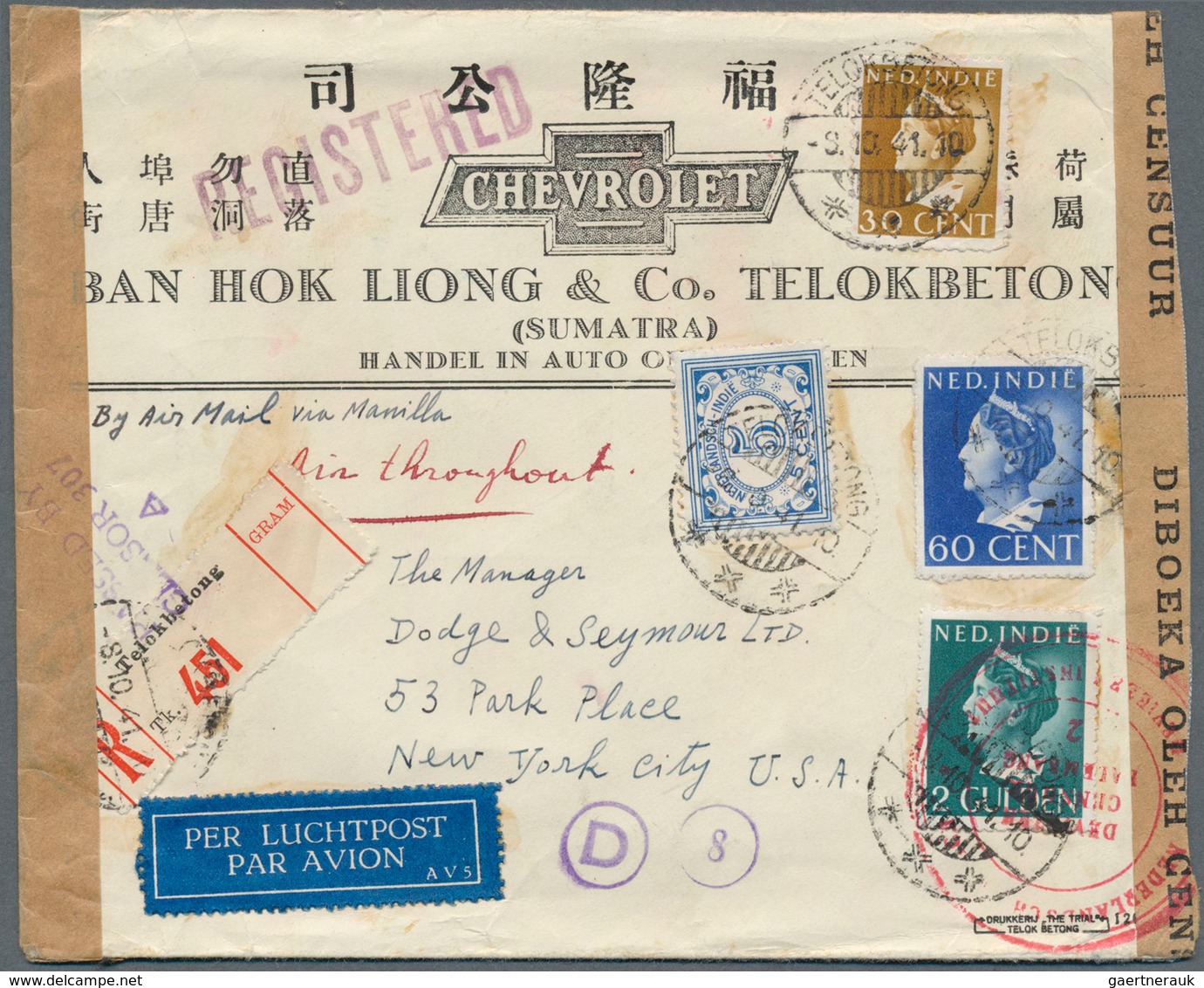 Niederländisch-Indien: 1922/1948, Comprehensive Collection Of 37 Covers With Focus On Airmail Covers - Indes Néerlandaises