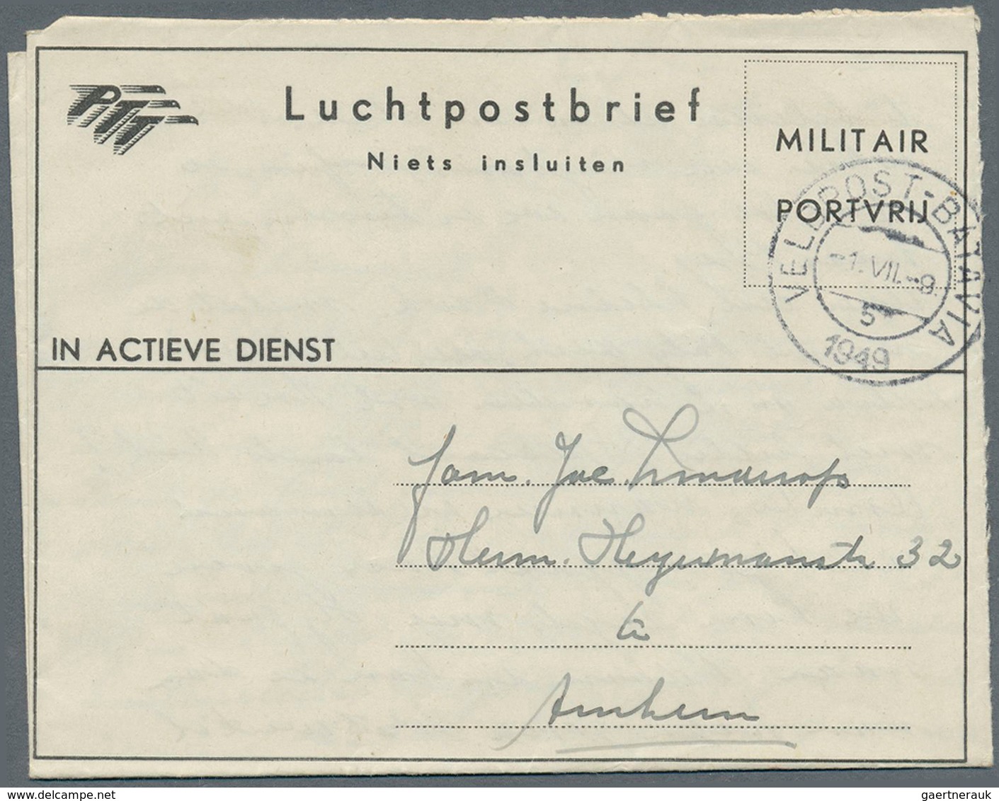 Niederländisch-Indien: 1945/1958 (ca.), MILITARY MAIL: Accumulation With About 135 Unused And Used M - Indes Néerlandaises