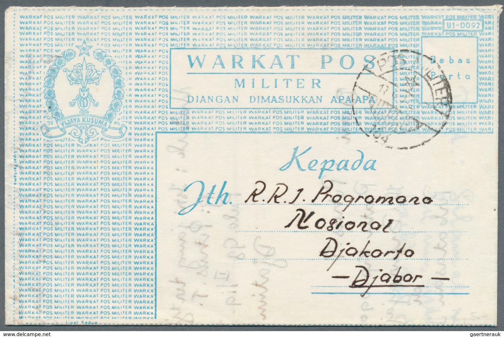 Niederländisch-Indien: 1945/1958 (ca.), MILITARY MAIL: Accumulation With About 135 Unused And Used M - Indes Néerlandaises