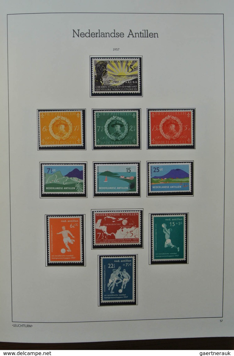 Niederländische Antillen: 1889-2009. Very well filled, MNH, mint hinged and used collection Netherla