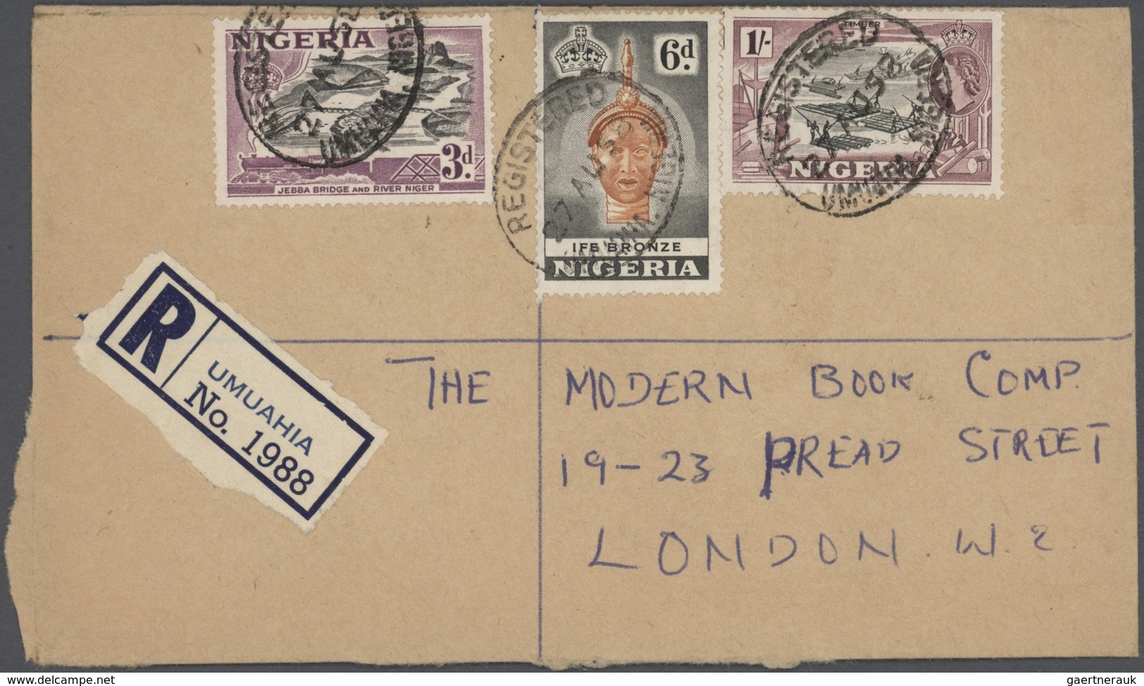 Nigeria: 1955/1965, Postmarks Of Nigeria, Accumulation Of Apprx. 200 Commercial Covers Showing A Vas - Nigeria (...-1960)