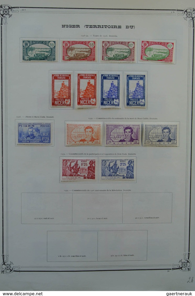 Niger: 1921-1974. Almost complete (without souvenir sheets), mint hinged collection Niger 1921-1974