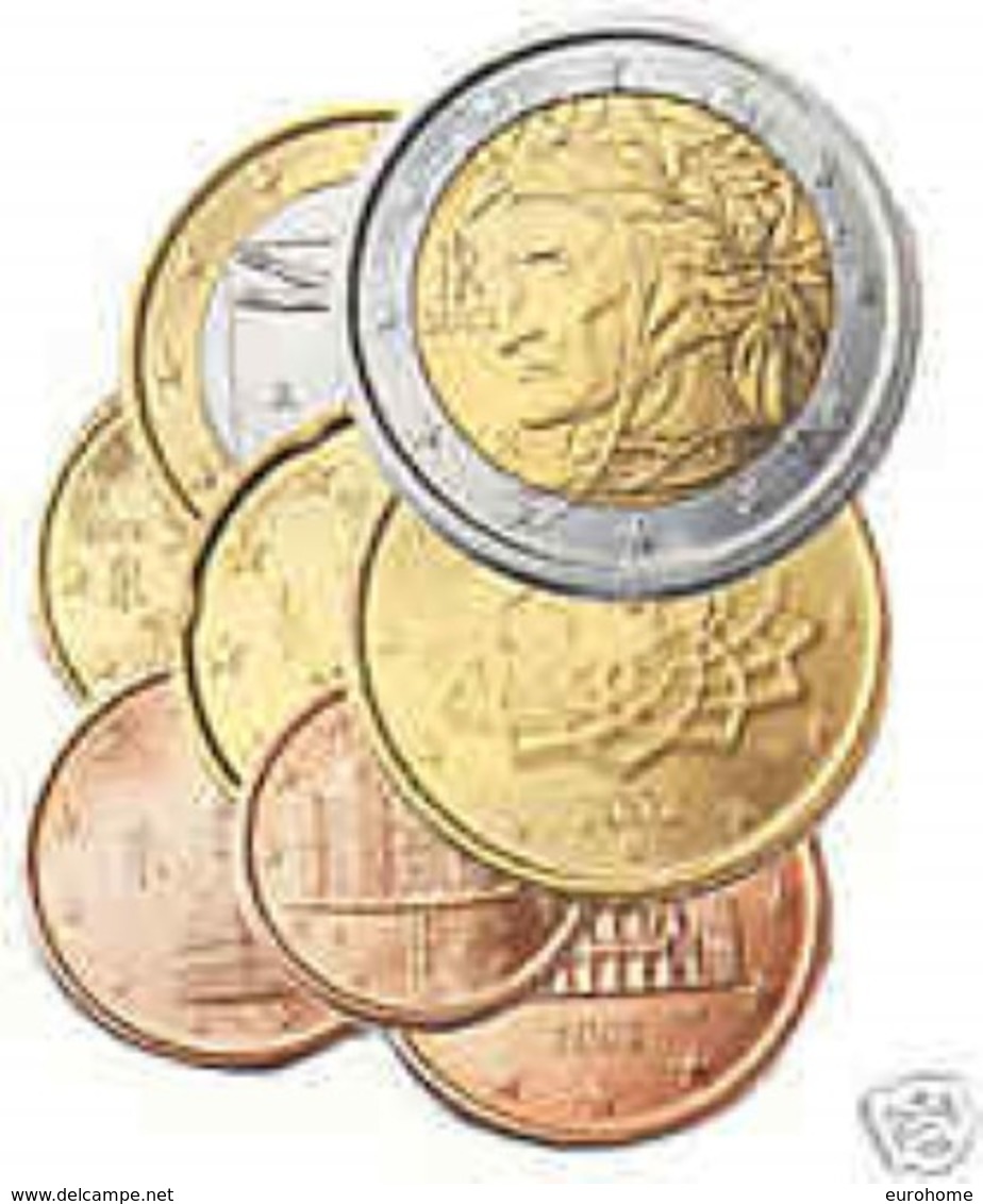 Italie     2017   De  Set Van 8 Munten / 8 Pieces De 1 Ct à 2euro . UNC Uit De Rol  UNC Du Rouleaux !! - Italie