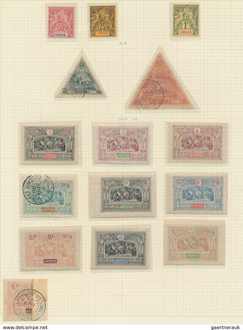 Obock: 1892/1894, Mint And Used Collection On Album Pages, Comprising Many Better Items, E.g. 1892 C - Autres & Non Classés