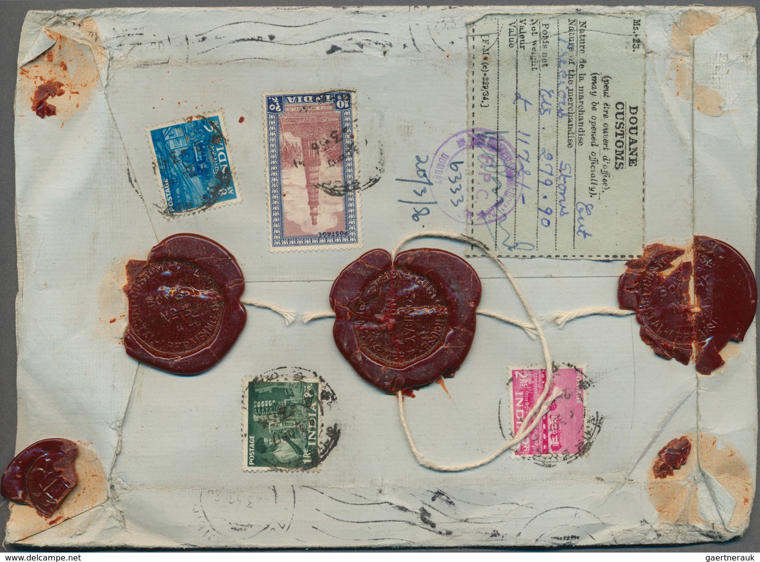 Pakistan: 1955/1956, Pakistan/India/Ceylon, Group Of Five Registered Covers To Pforzheim/Germany, In - Pakistán