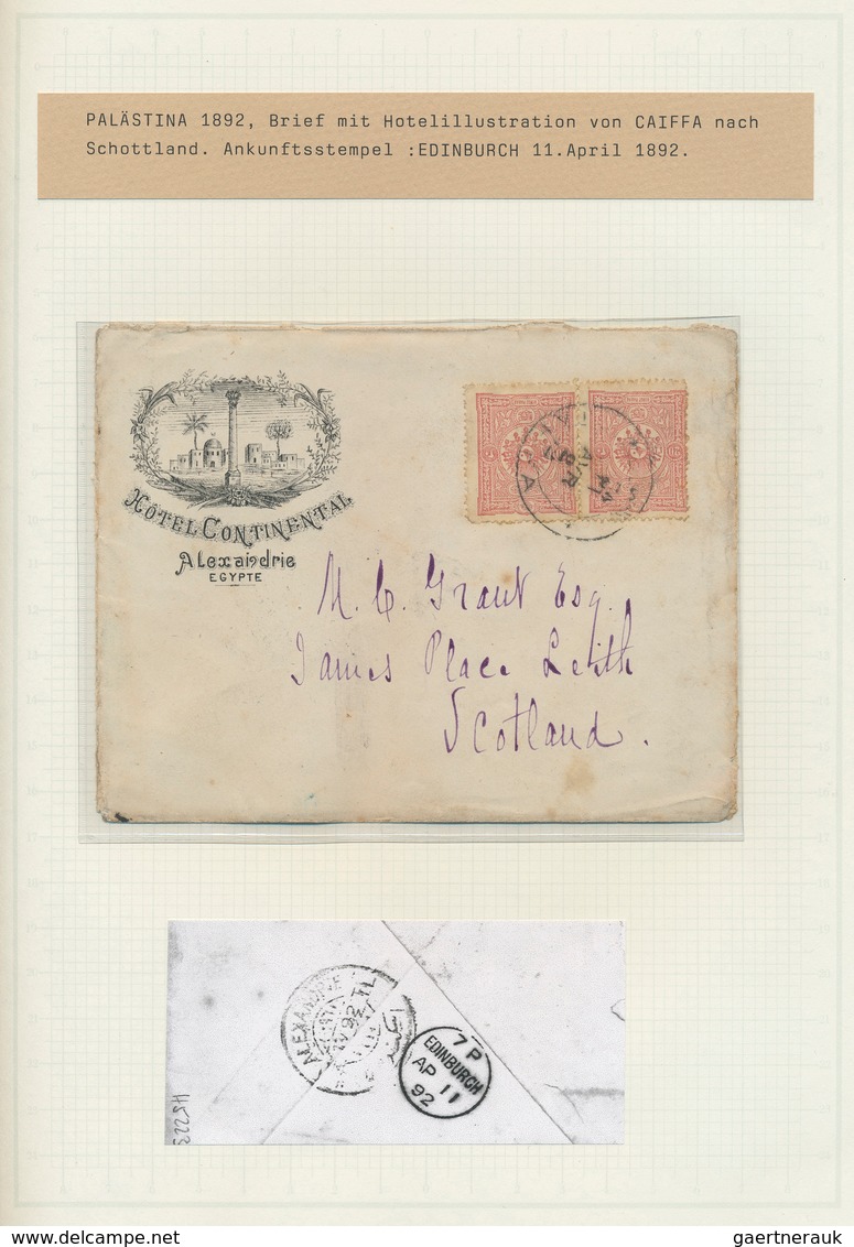 Palästina: 1892-1980, Postal History Collection Of 20 Covers + Postage Due Stamps (cpl. First Set Us - Palestine