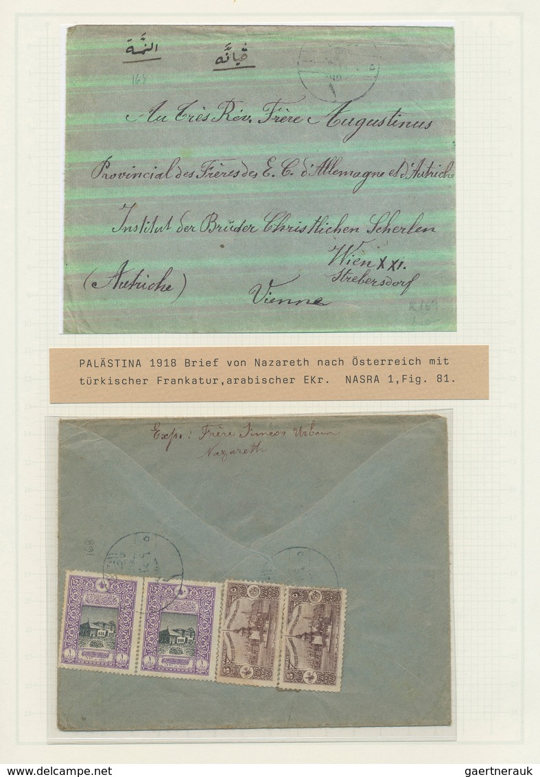 Palästina: 1892-1980, Postal History Collection Of 20 Covers + Postage Due Stamps (cpl. First Set Us - Palestine