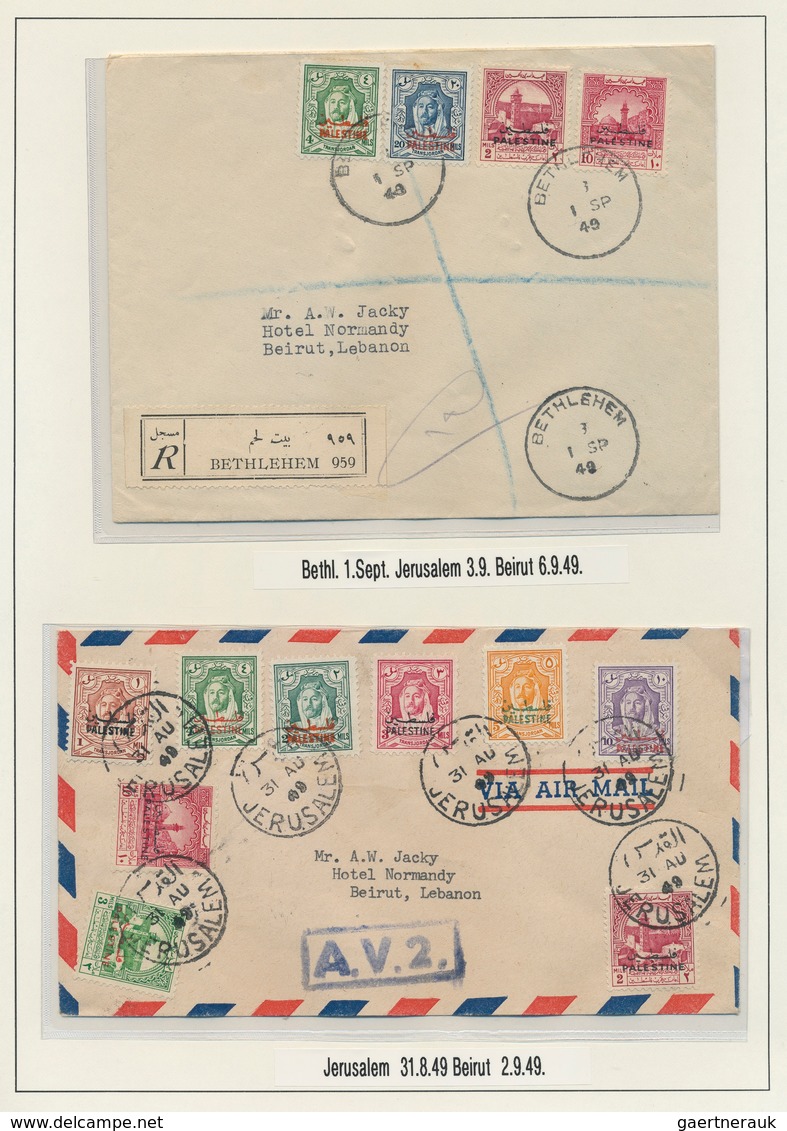 Palästina: 1892-1980, Postal History collection of 20 covers + Postage Due stamps (cpl. first set us