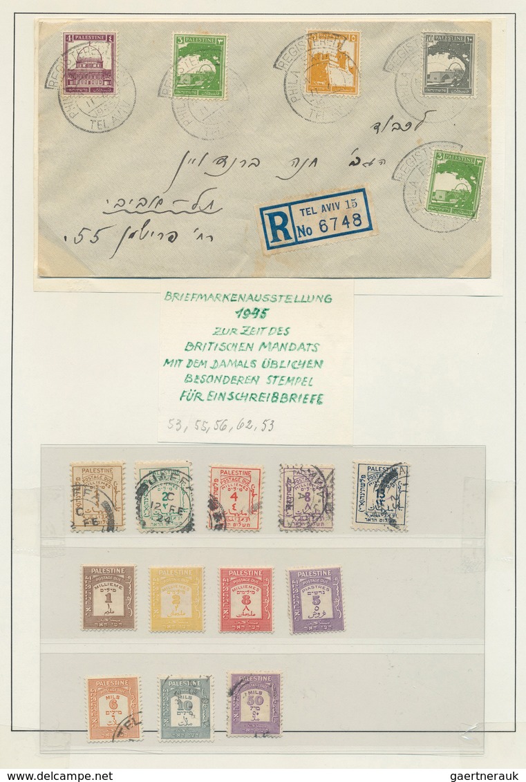 Palästina: 1892-1980, Postal History collection of 20 covers + Postage Due stamps (cpl. first set us