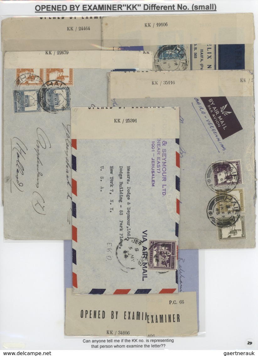 Palästina: 1898-1954, Exhibition Collection "HOLYLAND PALESTINE POSTAL MARKINGS FROM 1898 to 1954" o