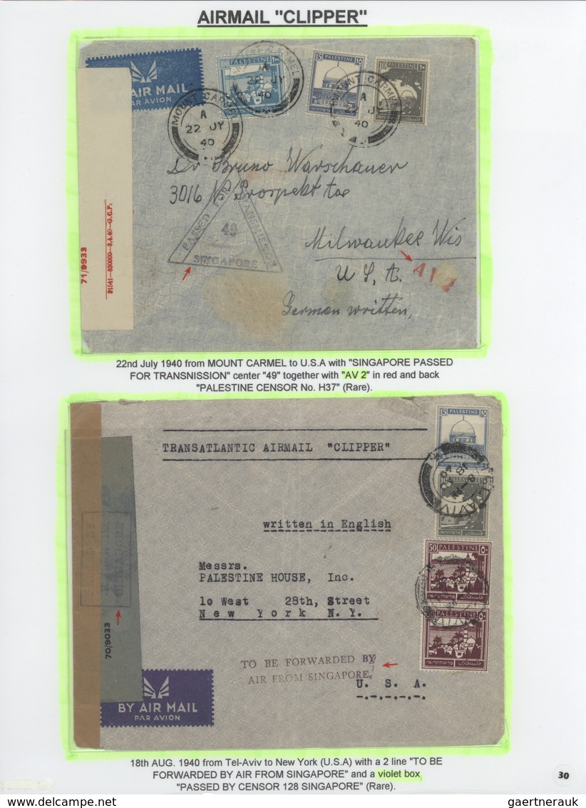 Palästina: 1898-1954, Exhibition Collection "HOLYLAND PALESTINE POSTAL MARKINGS FROM 1898 to 1954" o