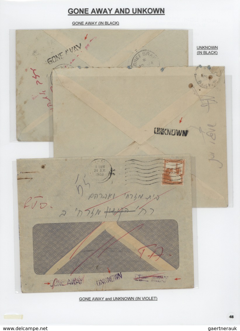 Palästina: 1898-1954, Exhibition Collection "HOLYLAND PALESTINE POSTAL MARKINGS FROM 1898 to 1954" o