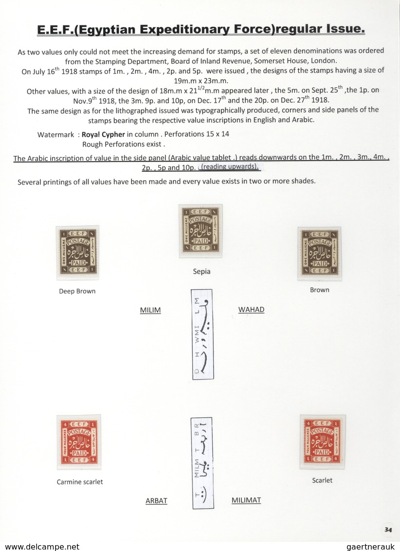Palästina: 1918-1927, Exhibition Collection "PALESTINE STAMPS & COVERS FROM 1918 - 1927" on 80 leave