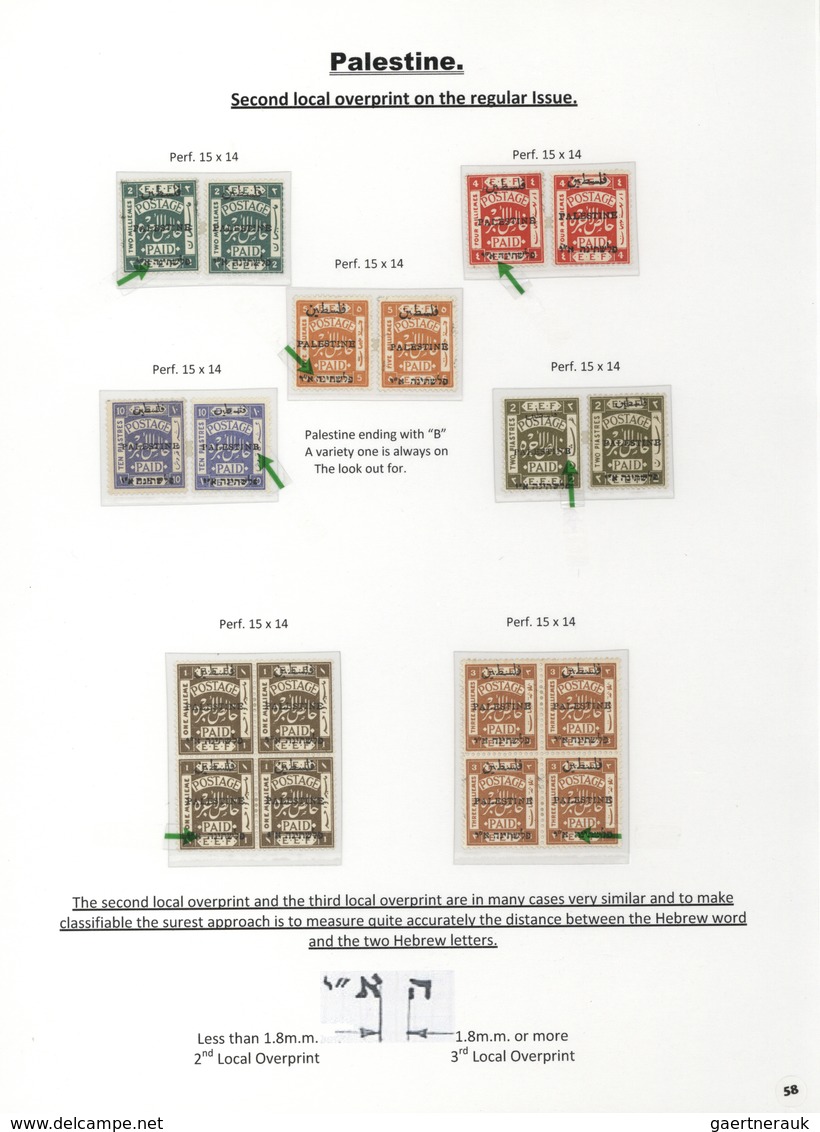 Palästina: 1918-1927, Exhibition Collection "PALESTINE STAMPS & COVERS FROM 1918 - 1927" on 80 leave