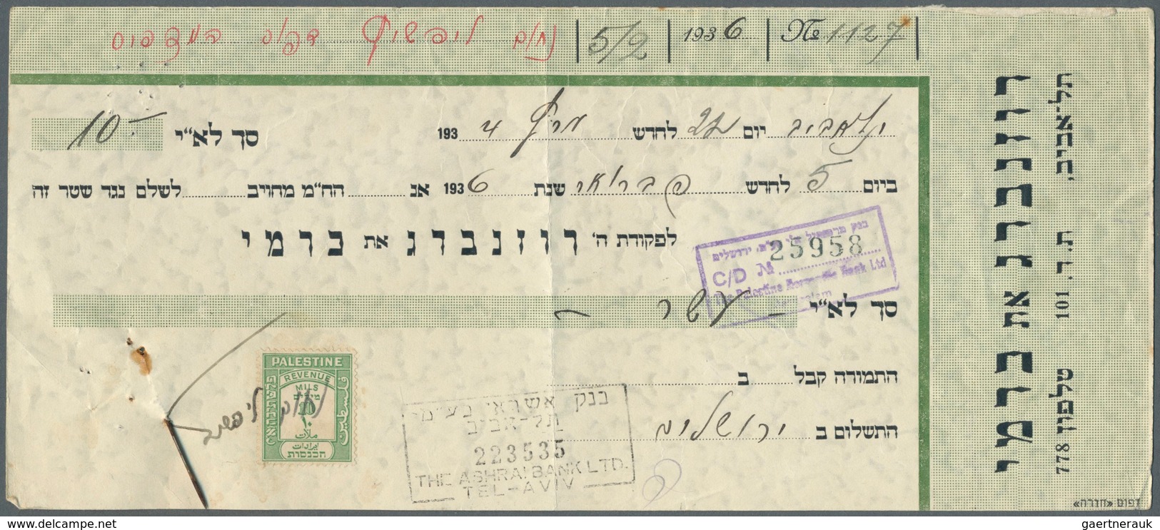 Palästina: 1935/1948, 30 Items Franked With Fiscal Stamps. Please Have A View. - Palestina