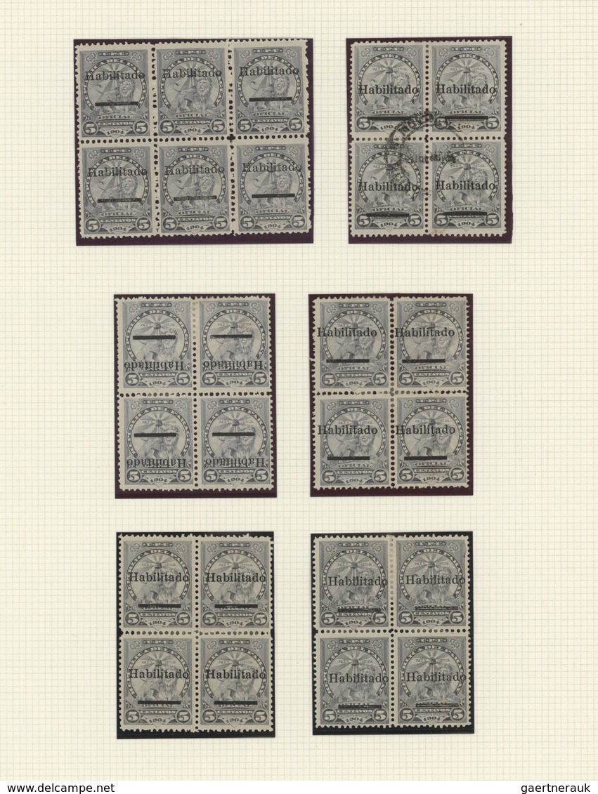 Paraguay: 1908/1909, Revaluation Overprints, Specialised Collection Of 93 Stamps (incl. Units) Neatl - Paraguay