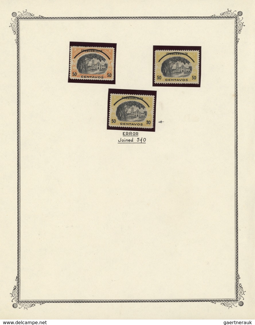 Philippinen: 1938/1960 (ca.), Collection Of 19 Specialities/varieties Like Partly Imperf., Flaws, Of - Filipinas