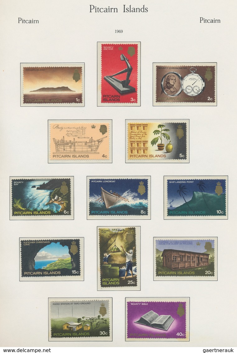 Pitcairn: 1940/1999, almost exclusively u/m collection (only a few are hinged) in a KA/BE binder, ac