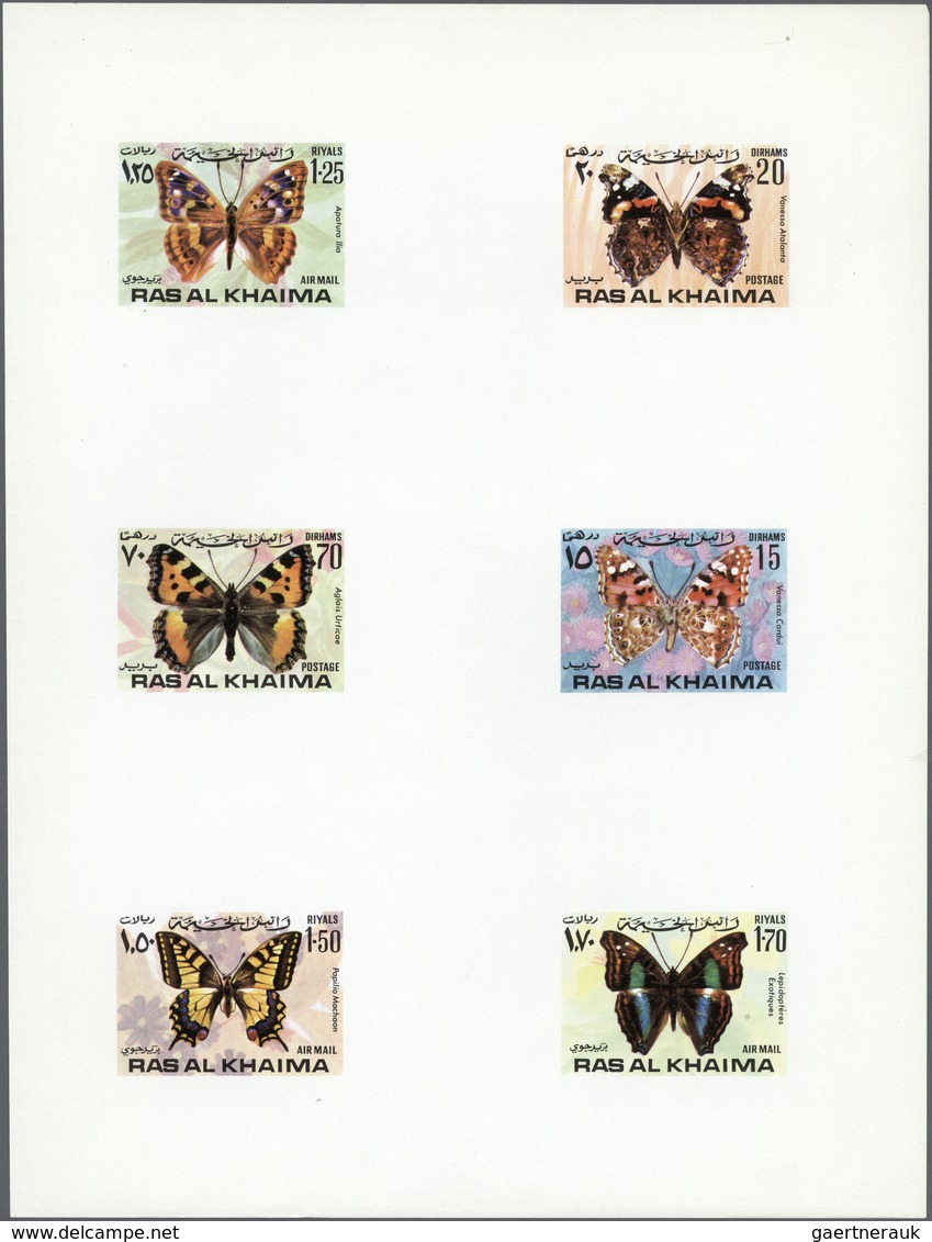 Ras Al Khaima: 1968/1972, U/m Assortment In A Binder, Complete Sheets/large Units, Incl. Attractive - Ras Al-Khaima