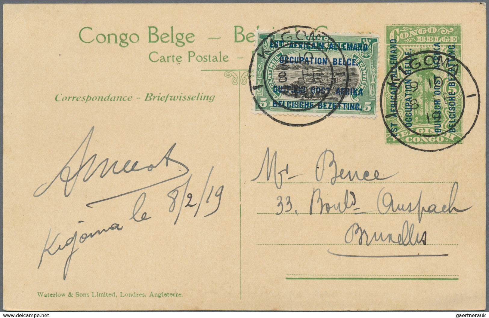 Ruanda-Urundi - Belgische Besetzung Deutsch-Ostafrika: 1917-21, Collection Of 90 Postal Stationery P - Cartas & Documentos