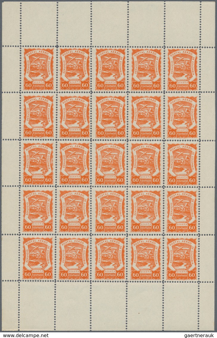 SCADTA - Ausgaben Für Kolumbien: 1921/1923, "SERVICIO POSTAL AERO DE COLOMBIA", 10c., 15.c., 20c., 3 - Colombie