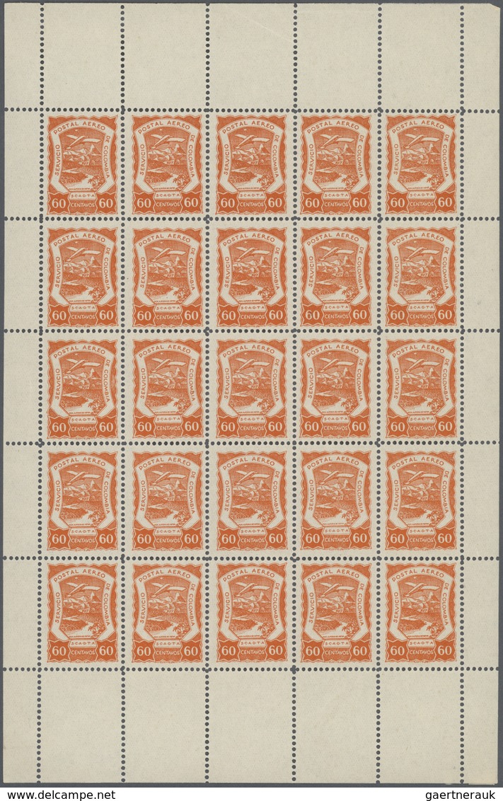 SCADTA - Ausgaben Für Kolumbien: 1921/1923, Pictorials "DE COLOMBIA", 5c. Orange, 10c. Slate, 20c. B - Colombie