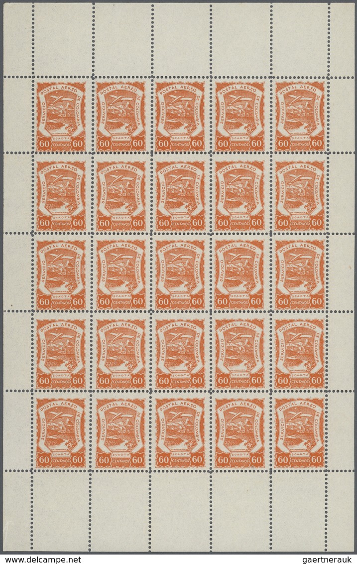 SCADTA - Ausgaben Für Kolumbien: 1921/1923, Pictorials "DE COLOMBIA", 5c. Orange, 10c. Slate, 20c. B - Colombie