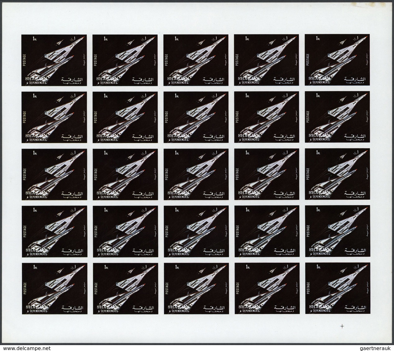 Schardscha / Sharjah: 1966/1972, U/m Collection Of Complete Sheets, Mainly Complete Sets, Incl. Attr - Schardscha