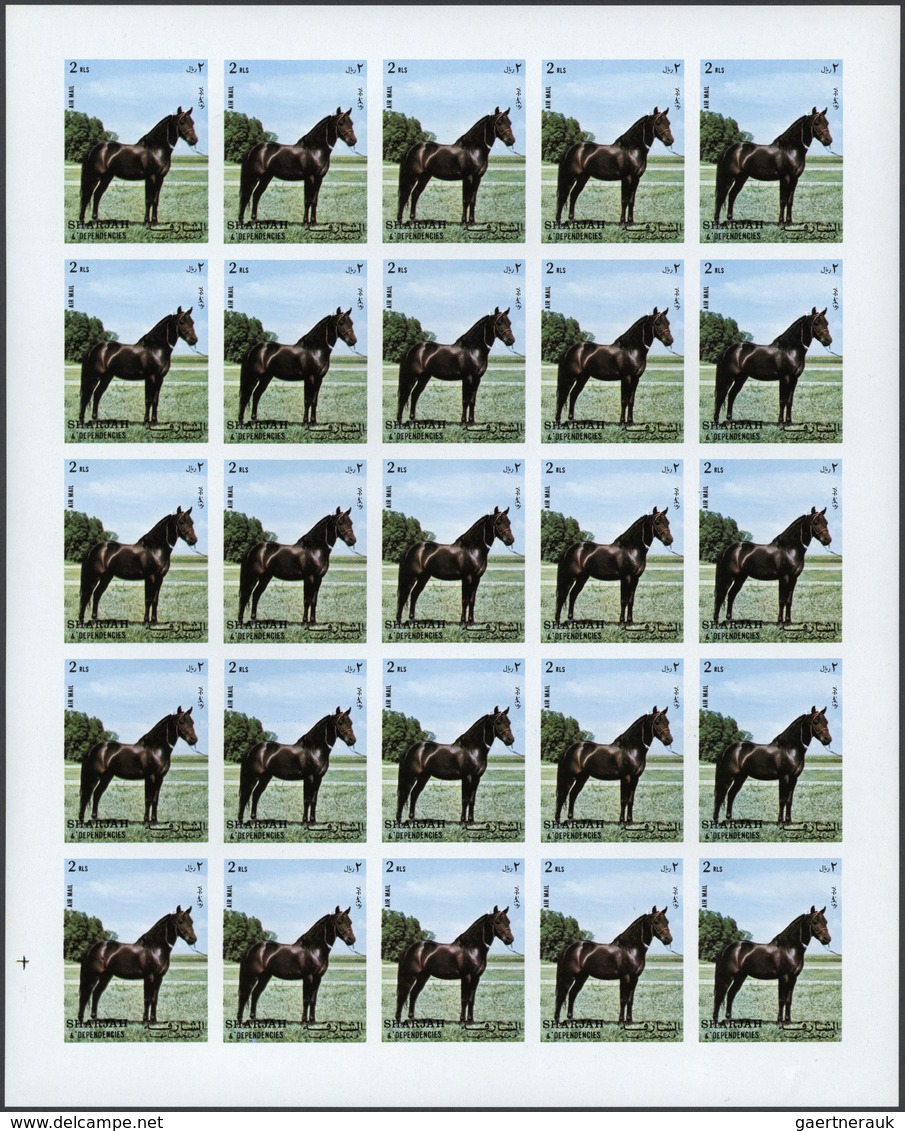 Schardscha / Sharjah: 1966/1972, U/m Collection Of Complete Sheets, Mainly Complete Sets, Incl. Attr - Sharjah