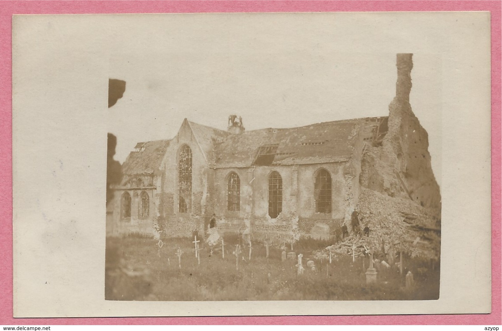 West-Vlaanderen - Flandre Occidentale - Carte Photo - Foto - WOUMEN - DIKSMUIDE - Kirche - Eglise - Guerre 14/18 - Diksmuide