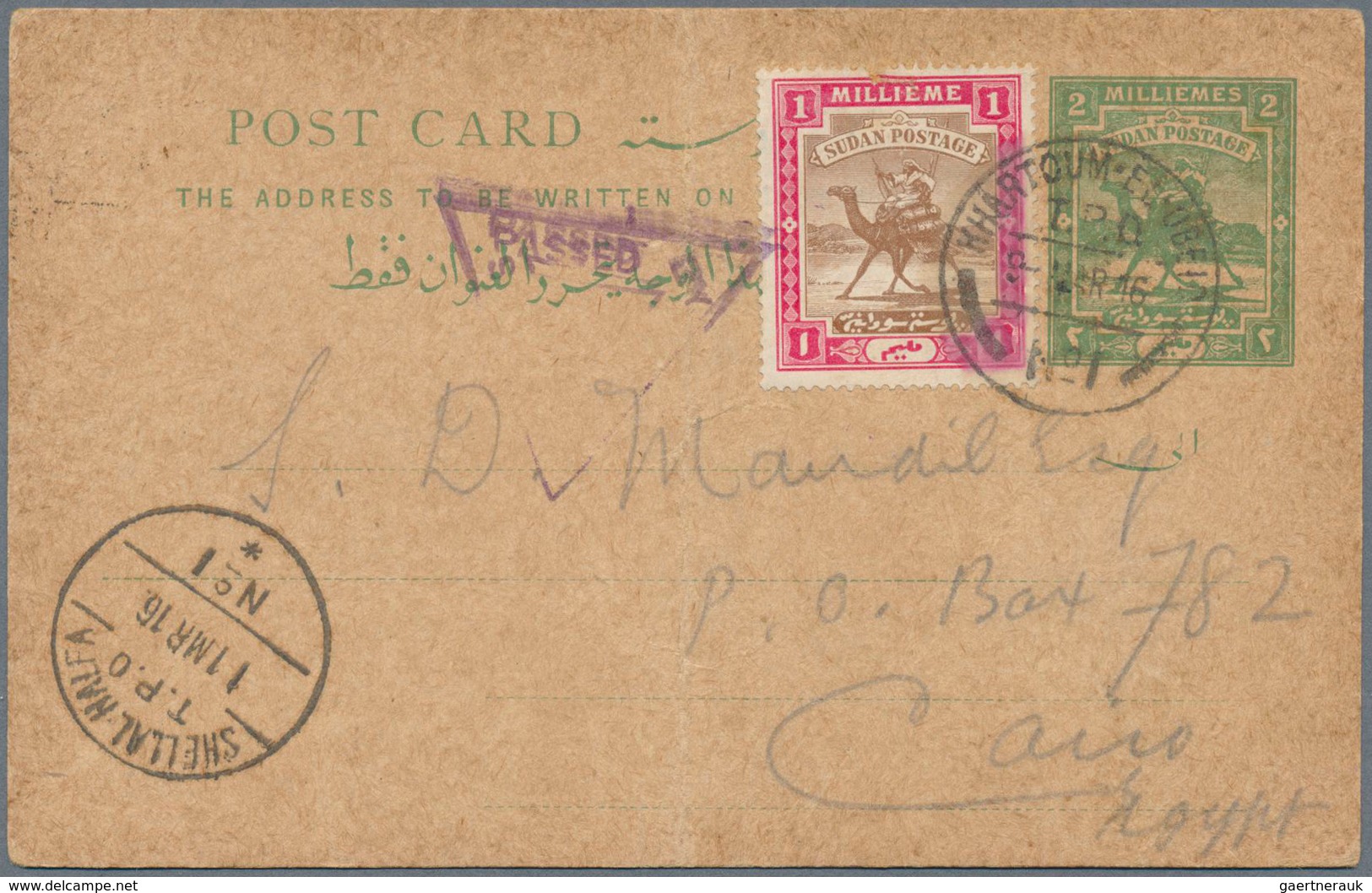 Sudan - Ganzsachen: 1897-1924: Collection Of 20 Postal Stationery Items, All Different And Used Post - Soudan (1954-...)