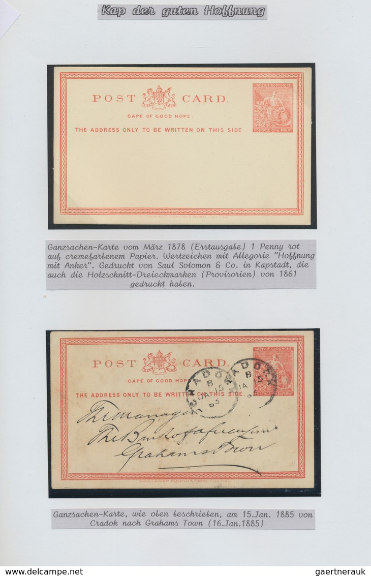 Kap Der Guten Hoffnung - Ganzsachen: 1878-1909 Ca.: Collection Of More Than 100 Postal Stationery Ca - Cap De Bonne Espérance (1853-1904)