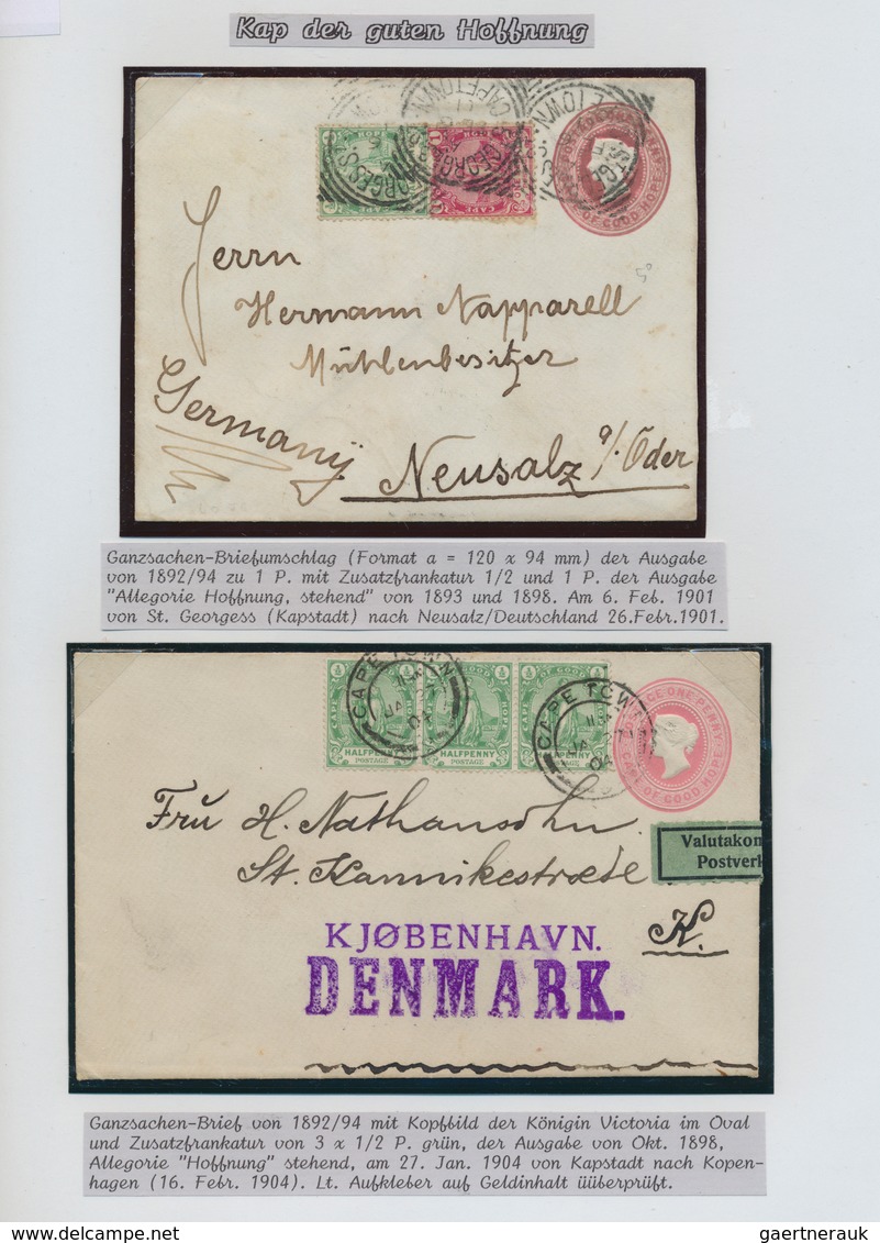 Kap der Guten Hoffnung - Ganzsachen: 1878-1909 ca.: Collection of more than 100 postal stationery ca