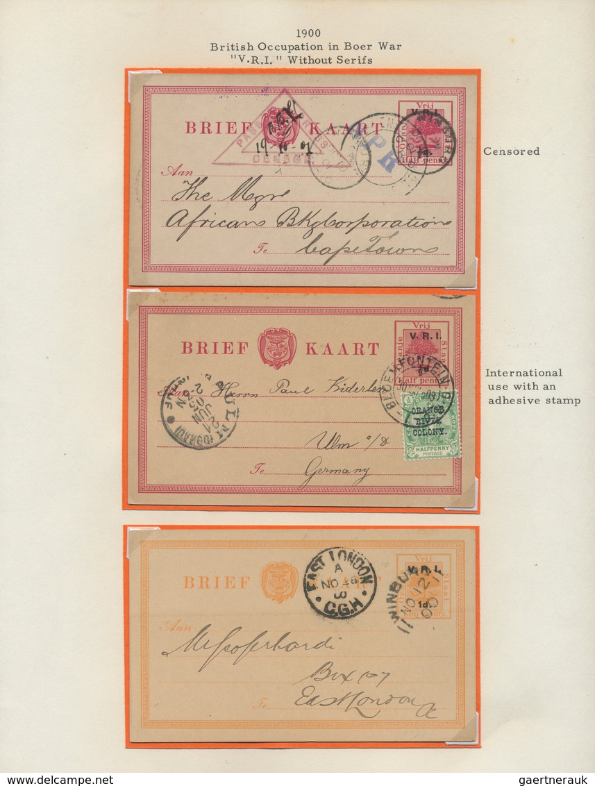 Oranjefreistaat: 1884/1902, THE POSTAL CARDS OF THE ORANGE FREE STATE, Exhibition Collection With 52 - État Libre D'Orange (1868-1909)