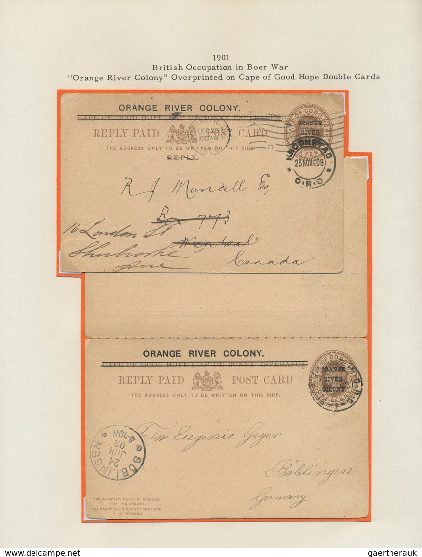 Oranjefreistaat: 1884/1902, THE POSTAL CARDS OF THE ORANGE FREE STATE, Exhibition Collection With 52 - État Libre D'Orange (1868-1909)