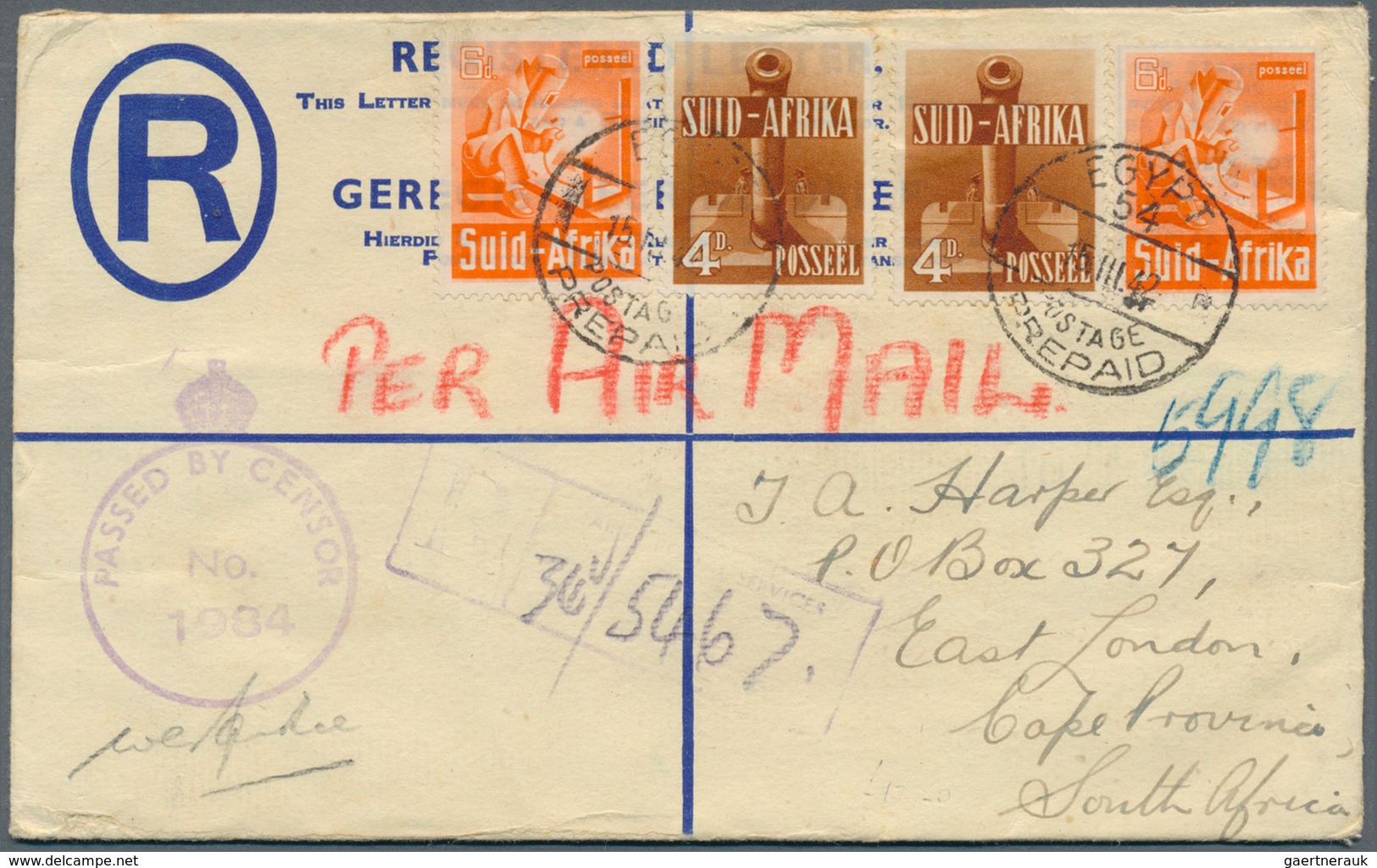 Südafrika - Ganzsachen: REGISTERED LETTERS: 1915/80 (ca.), Duplicated Accumulation Of About 220 Most - Otros & Sin Clasificación