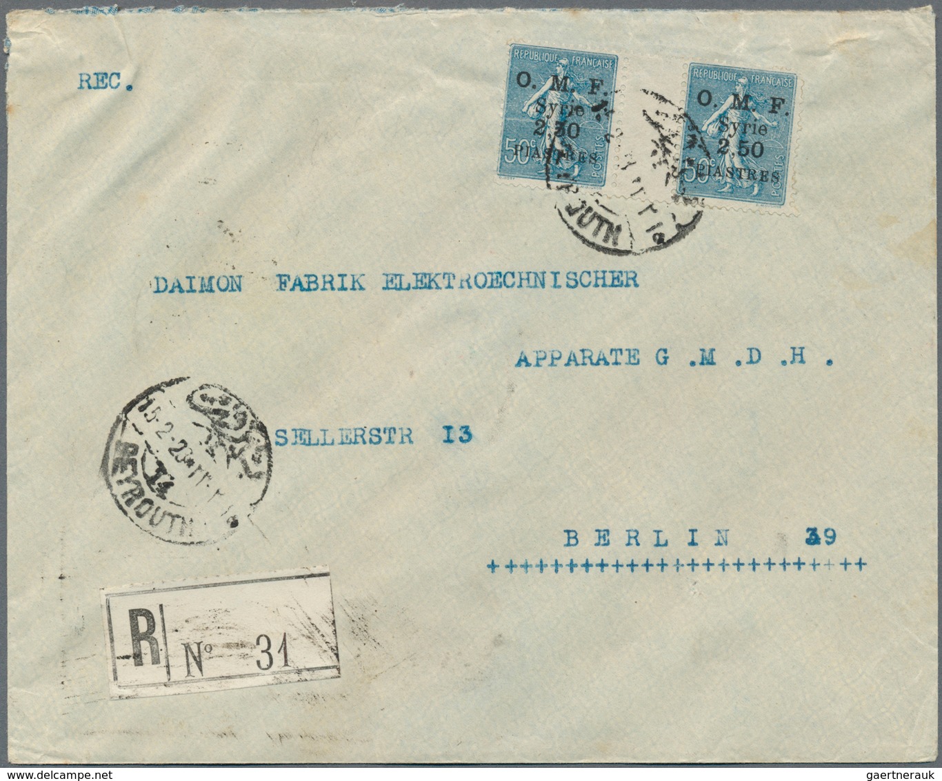 Syrien: 1919/1956, Collection On Stockpages Incl. Apprx. 53 Covers/cards/ppc With Many Interesting P - Siria