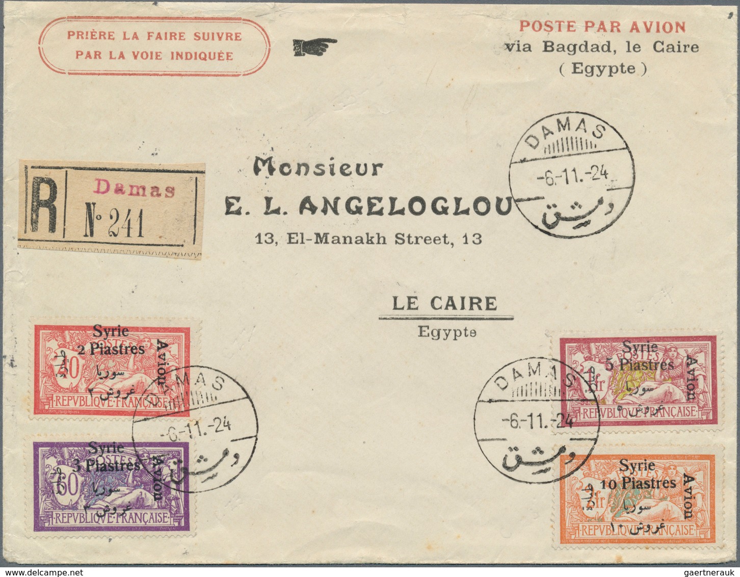 Syrien: 1919/1956, Collection On Stockpages Incl. Apprx. 53 Covers/cards/ppc With Many Interesting P - Siria