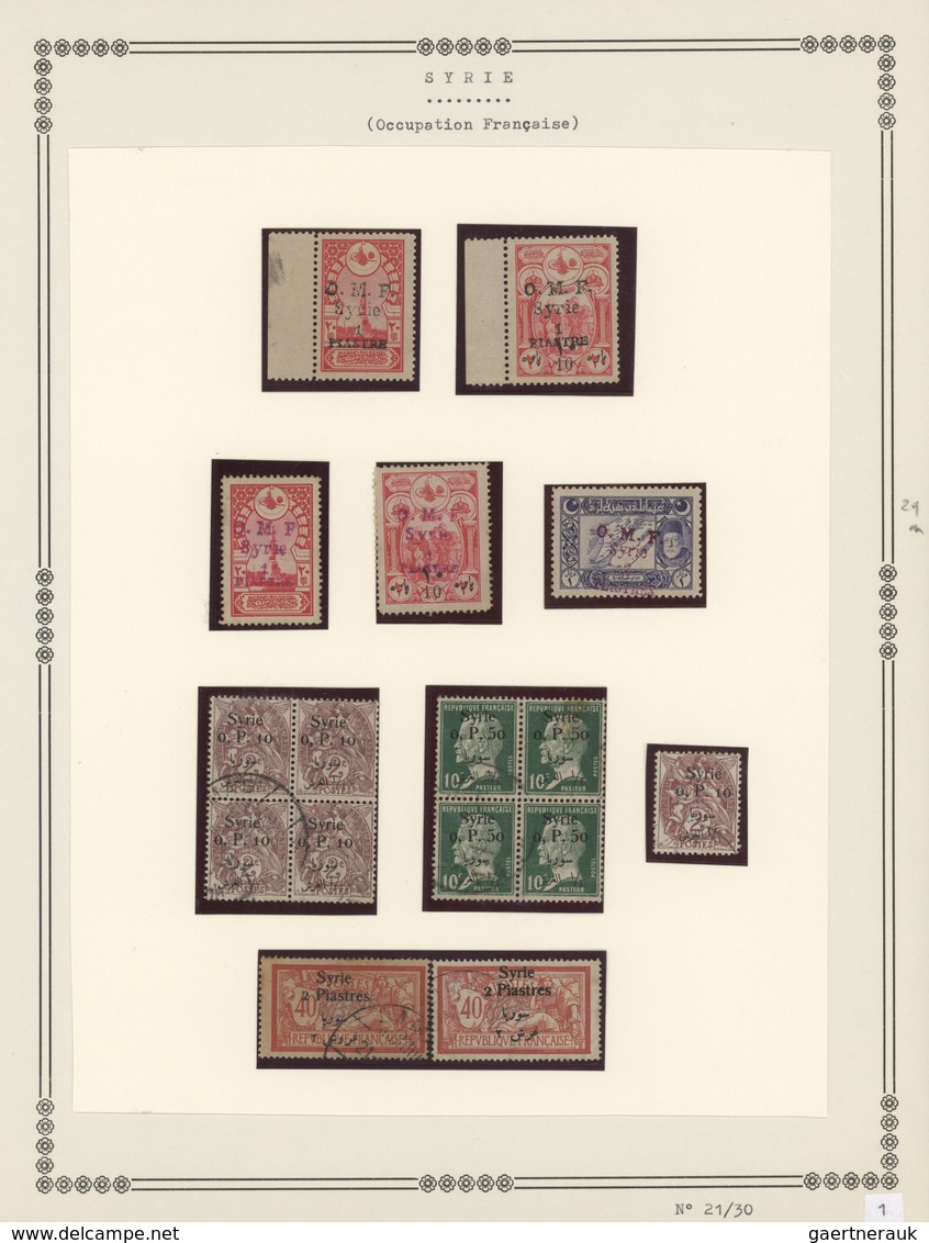 Syrien: 1919/1957, Comprehensive Collection Of French Period Neatly Arranged On Album Pages In A Bln - Syria