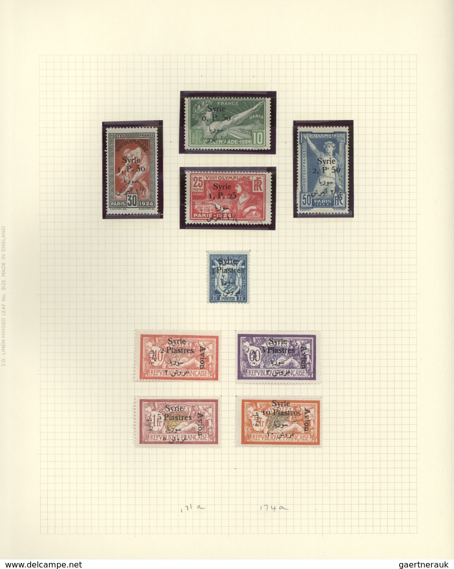 Syrien: 1919/1958, Mainly Mint Collection In A Stanley Gibbons Album, Neatly Arranged On Leaves And - Syrie