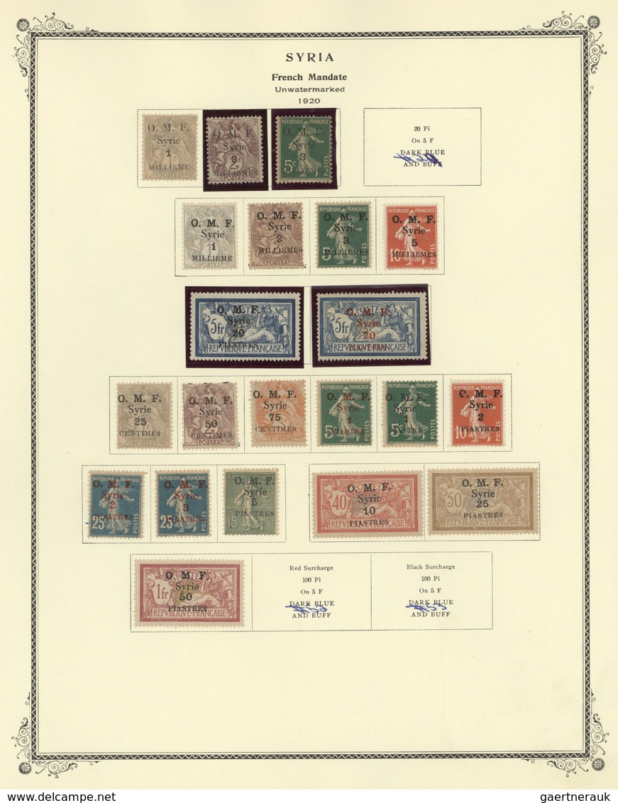 Syrien: 1919/1960, Mainly Mint Collection In A Scott Album, Comprising A Nice Selection Of Kingdom O - Syrie