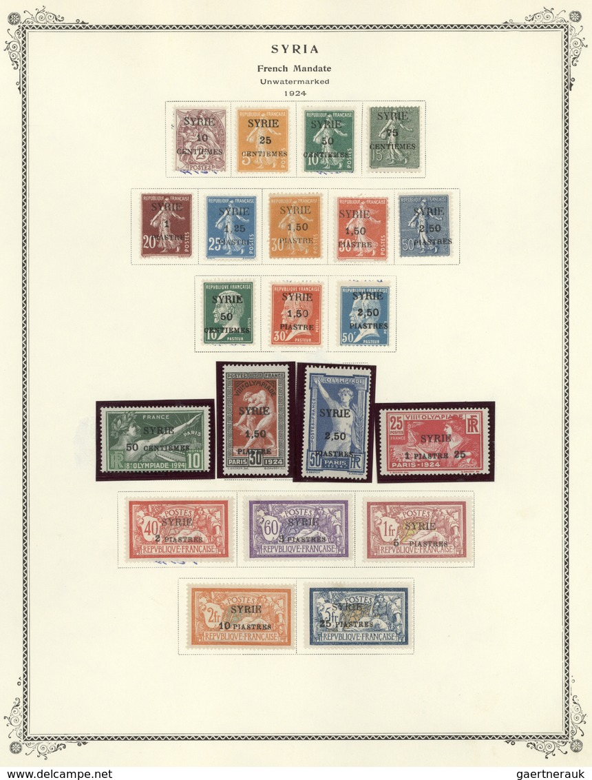 Syrien: 1919/1960, Mainly Mint Collection In A Scott Album, Comprising A Nice Selection Of Kingdom O - Siria