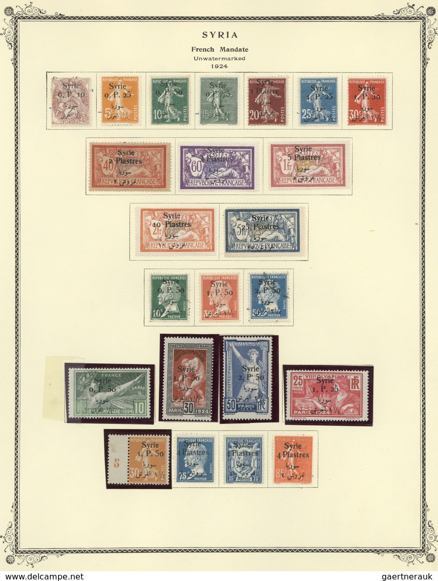 Syrien: 1919/1960, Mainly Mint Collection In A Scott Album, Comprising A Nice Selection Of Kingdom O - Siria