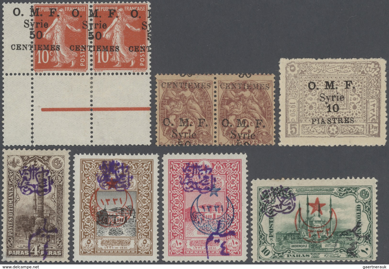 Syrien: 1920-50, Collection Starting Turkish Stamps With Syria Cancellations, First Issues With A Wi - Siria