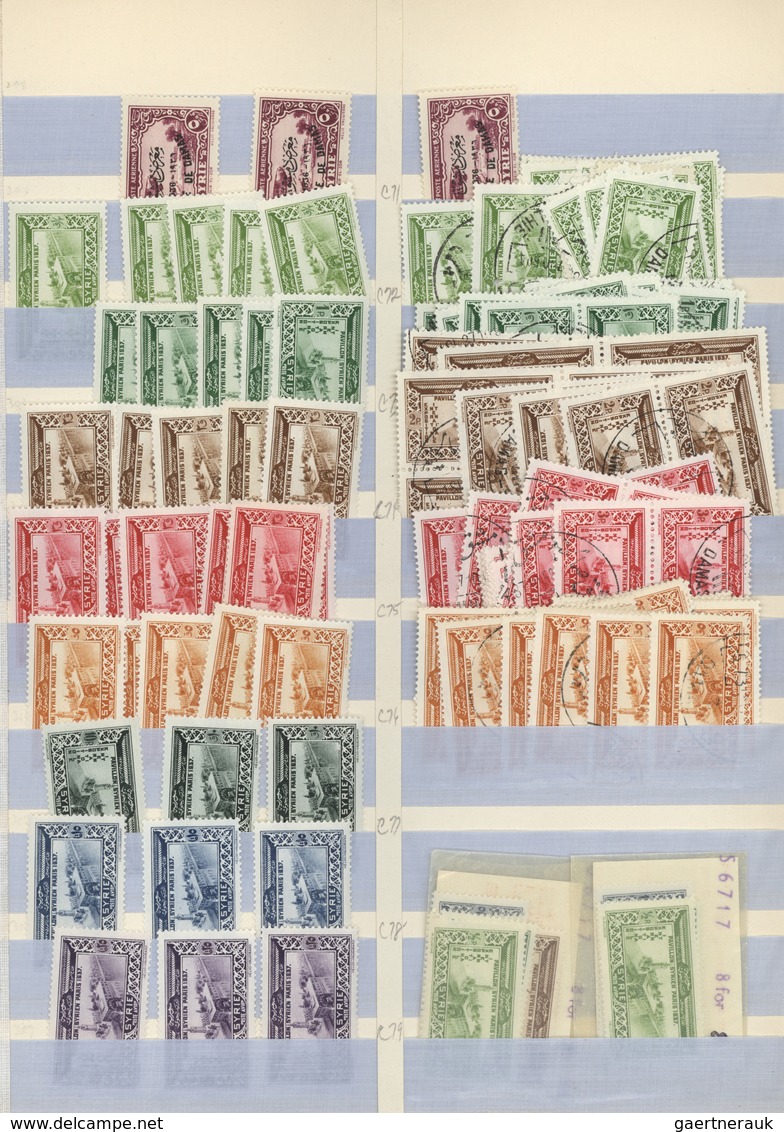 Syrien: 1922/1957, Airmails, Comprehensive Mint And Used Stock In A Binder, Well Sorted From Early I - Syrie