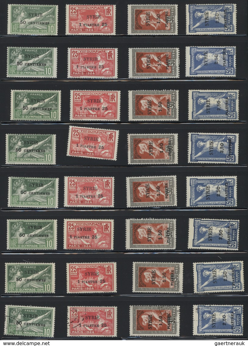 Syrien: 1924, Olympic Games, Mainly Mint Assortment Of Both Issues, Comprising Eight Complete Sets O - Syrie