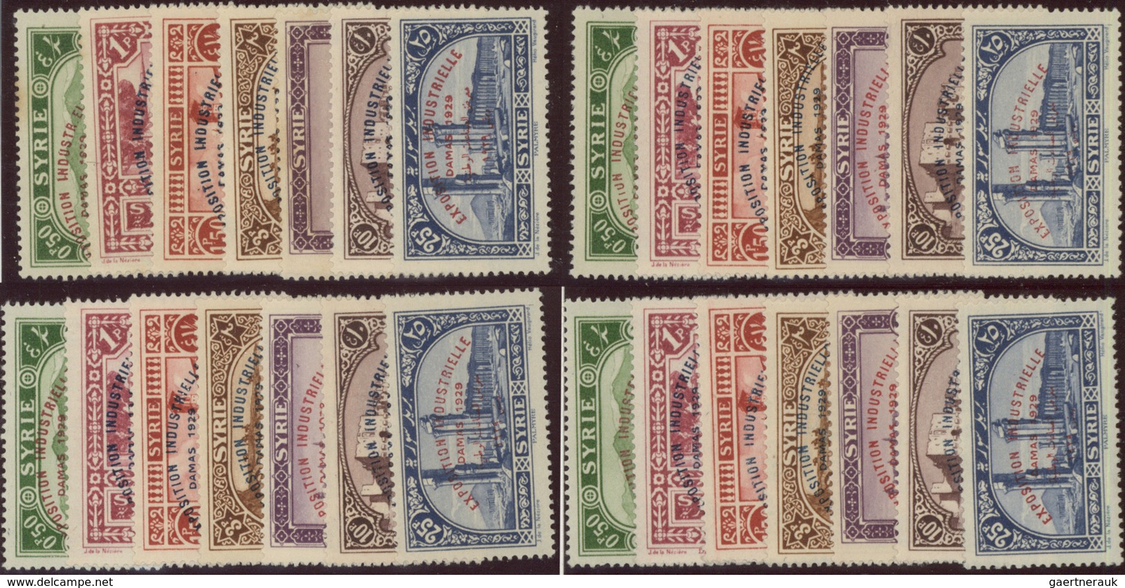 Syrien: 1924/1945 (ca.), Predominantly Mint Accumulation On Retail Cards Incl. Many Complete Sets, A - Siria