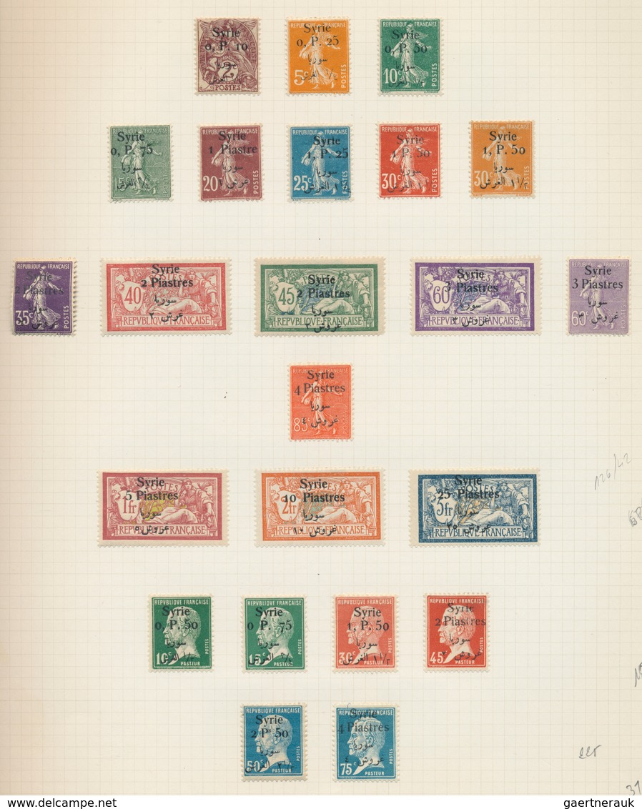 Syrien: 1924/1971, Collection On Leaves Starting With 1924 Overprint Issues. The Stamps Are Lightly - Syrie